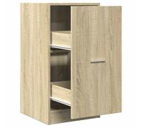 Tmriohed Armoire d'apothicaire en chêne Sonoma - 40 x 41 x 77,5 cm - Armoire d'appoint en bois avec 2 tiroirs - Pour cuisine, salon et bureau