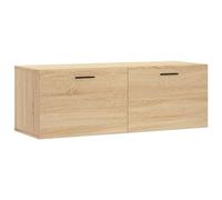 Tmriohed Armoire murale en chêne Sonoma - 100 x 36,5 x 35 cm - En bois - Avec espace de rangement - Pour salon, couloir, cuisine et chambre à coucher - Étagère murale moderne