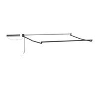 Tmriohed Cadre d'auvent électrique avec panneau solaire 3 x 2,5 m, bras articulé, structure en aluminium et acier, pour terrasse et jardin, avec télécommande et manivelle, anthracite