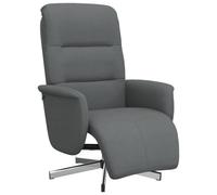 Tmriohed Fauteuil relax avec fonction allongée et repose-pieds, gris foncé | Fauteuil de repos ergonomique pivotant à 360 degrés avec rembourrage épais pour salon et chambre à coucher jusqu'à 110 kg.