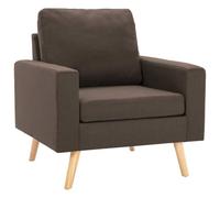 Tmriohed Fauteuil rembourré en tissu marron 77 x 71 x 80 cm Canapé simple | Fauteuil relax confortable avec housse en tissu doux et rembourrage épais pour salon et chambre à coucher. Stable jusqu'à 110