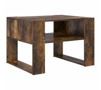 Tmriohed Table basse en bois aspect chêne 66 x 53 x 45 cm | Table d'appoint pratique pour le salon avec espace de rangement supplémentaire et plateau de rangement robuste.