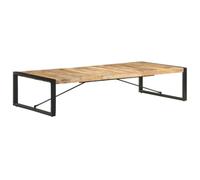 Tmriohed Table basse en bois massif de manguier 180 x 90 x 40 cm | Table de canapé rustique en bois dur véritable avec structure en acier noir pour une touche élégante dans le salon.