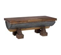 Tmriohed Table basse en bois naturel rétro 90 x 50 x 35 cm | Table basse rétro polyvalente pour le salon ou le balcon, avec grain de bois naturel et construction robuste.