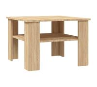 Tmriohed Table basse en chêne Sonoma 60 x 60 x 42 cm | Table d'appoint compacte avec étagère supplémentaire pour magazines et collations dans le salon ou la chambre à coucher.