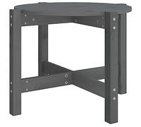 Tmriohed Table basse grise Ø 62,5 x 45 cm en pin massif | Table de salon ronde en pin rustique avec plateau stable pour collations, boissons et décoration.