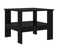 Tmriohed Table basse noire aspect chêne 57 x 55 x 45 cm Table d'appoint | Table basse moderne pour le salon avec compartiment de rangement supplémentaire pour magazines et télécommandes.