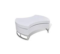 Tmriohed Table basse pivotante 80 x 32,5 cm MDF blanc brillant salon | Le plateau de table rotatif révèle un espace de rangement pratique. Utilisation flexible dans le salon et la chambre comme