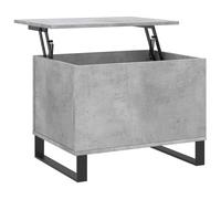 Tmriohed Table basse réglable en hauteur 60 x 44,5 cm Gris béton | Table de salon flexible avec plateau relevable pour le bureau à domicile ou les repas. Compartiment de rangement intégré pour