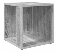 Tmriohed Table d'appoint gris Sonoma 33 x 33 x 34,5 cm, petite table de canapé en bois avec compartiments ouverts pour salon et chambre à coucher, table basse compacte et table de chevet