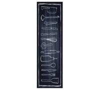 Tmriohed Tapis de cuisine en velours doux antidérapant - Noir - 150 x 45 cm | Tapis absorbant pour cuisine et zone de cuisson, absorbe rapidement l'eau, lavable en machine et facile d'entretien.