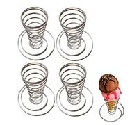 TMTGTS Lot de 4 supports à cornets de glace en métal - Support pour cornets de glace - Support pour cornets de glace - Support pour cônes de glace - Support pour cônes de glace - Support à frites