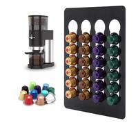 TMZELOA Coffee Capsules Stand pour Rangement Capsule Nespresso, Support mural pour 20 capsules Nespresso, Porte-Capsules Nespresso en Acier Porte-Capsules de Café Compatible avec Nespresso