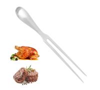 TMZELOA Fourchette a Viande en Acier Inoxydable de 28 cm Fourchette à Découper Professionnelle pour Servir Viande Saucisse et Fromage Fourchett pour Grill Non Tachetée Fourchett Barbecue Argenté