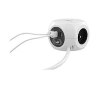T'nB - Coupe-circuit - CA 230 V - 3680 Watt - connecteurs de sortie : 3 (USB, tripolaire) - 1.43 m cordon - blanc