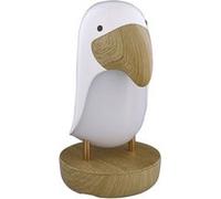 T'nB - Veilleuse avec Sons Relaxants, 6 Bruits Naturels pour la Détente, Design Toucnan - Blanc et Bois Blanc