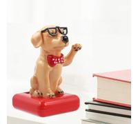 Tnfeeon Adorable Décoration de Voiture à énergie Solaire Agitant Un Chien, Figurine de Chien et Amusante avec Bras Oscillant, Décoration Mignonne pour la Maison et Le Bureau pour Les