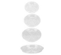 Tnfeeon Bac d'égouttement pour Plantes Robuste, Ensemble de Soucoupes pour Plantes en Plastique Pet 6, 8, 10, 12 Pouces, Collecteur d'eau rainuré pour la Circulation de l'air, Lavable et