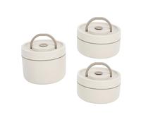 Tnfeeon Boîte à Lunch Isolée en Acier Inoxydable Le Récipient Thermique Empilable Garde les Aliments Chauds ou Froids Pendant des Heures avec un Sac de Transport de 6 Pouces de Diamètre et 4,5 (3
