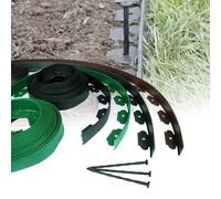Tnfeeon Bordure de Jardin en L, Bande de Séparation pour Pierre et Gazon en PP for Pelouses et Jardins, Bordure Paysagère pour Aménagement Extérieur (5 cm * 5 cm * m)