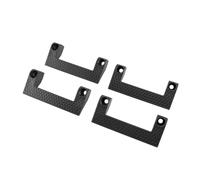 Tnfeeon Clips de Support de Mètre à Ruban, Aspect Métal ABS, Rangement d'outils, Paquet de 4 avec Rivets 3,58 X 1,65 X 0,79 Pouces pour échelle, établi, Garage, Atelier, Organisation (Black)