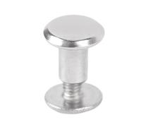 Tnfeeon Ensemble de Rivets en Aluminium Massif, Kit de Goujons de Rivets en Acier Inoxydable, 100 avec 100 Vis, Tête de Brasero, Tête Ronde pour Vêtements en Cuir, Artisanat, Réparation et