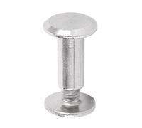 Tnfeeon Ensemble de Rivets en Aluminium Massif, Kit de Goujons de Rivets en Acier Inoxydable, 100 avec 100 Vis, Tête de Brasero, Tête Ronde pour Vêtements en Cuir, Artisanat, Réparation et