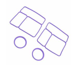 Tnfeeon Lot de 2 Joints d'étanchéité de Couvercle en Silicone étanche à l'air pour Boîte à Déjeuner Omiebox, Installation Facile pour les Déjeuners d'enfants et la Préparation des Repas (PURPLE)