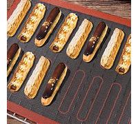 Tnfeeon Mattes à Pâtisseries Eclair Mat à Pâtisserie Baking for Forping Douleur pour Cuisson Pain Pizza Cookie Silicone Baking Mat Non Stick Reutilisable Perforé (30 * 40)