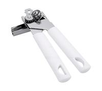 Tnfeeon Ouvre-boîte Manuel en Acier Inoxydable avec Bouton Rotatif incurvé, Poignée en ABS Antidérapante, Bord Lisse pour la Cuisine, le Camping, les Voyages, les Personnes âgées