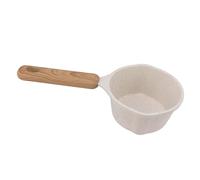 Tnfeeon Petite Casserole Antiadhésive 4,1 X 2,2 Pouces Pot en Pierre Maifan Blanc avec Fond Plat et Spatules en Silicone pour Oeuf de Soupe au Lait