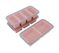 Tnfeeon Plateau de Congélation en Silicone avec Couvercle, Organisateur de 9 Cubes pour Portions de Bouillon d'os de Soupe, Cubes Mesurés de 4 Oz 8 Oz, Congélateur au -ondes, Stockage de Cuisson
