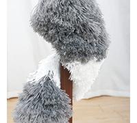 Tnfeeon Plumeau Rétractable avec Tête Flexible, Brosse à Poussière en Fibres Fines, Tige Télescopique en Acier Inoxydable s'étendant jusqu'à 114 Pouces pour Le Nettoyage de la Cuisine et de la