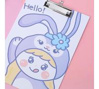 Tnfeeon Presse-papiers A4, Bloc-Notes en Carton Dur avec Clip en Métal, Support épais et Trou de Crochet, Dossier de Fichiers de Dessin animé pour Prise de Notes en u Bureau, à l'école