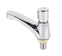 Tnfeeon Robinet de Lavabo à Bouton Poussoir en Laiton, Robinet D'évier de Cuisine avec Arrêt Automatique pour la Maison, L'hôtel, la Salle de Bain