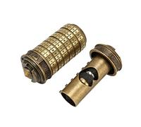 Tnfeeon Serrure à Combinaison de Lettres Mot de Passe Personnalisable Alliage de Zinc Bronze Vintage Organisateur de Clés Compact pour le Stockage de Notes de Bijoux Cadeau de Couple Idéal pour les