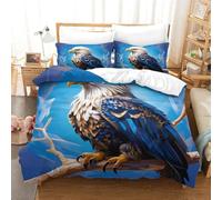 TNFHSOFT Aigle Ensemble De Housse De Couette Housse De Couette Réversible Linge De Lit Facile d'entretien Ensembles De Literie Doux Et Confortables avec Taies d'oreiller - Double Single（140x200cm）