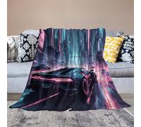 TNFHSOFT Voitures de Sport Couverture Plaid Polaire Racing Couverture Molleton De Motif Couverture en Toute Saison pour Lit Enfants Et Adultes Anti-Boulochage 40"x50" inch