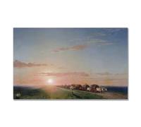 TNGHHSGA BœUfs Dans La SteppeIvan Aivazovsky Tableau Mer sur Toile, Décoration Murale Classique80x128m Sans cadre