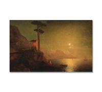 TNGHHSGA Chapelle De PlageIvan Aivazovsky Tableau Mer sur Toile, Décoration Murale Classique80x128m Sans cadre