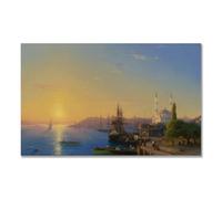 TNGHHSGA DéTroit MaritimeIvan Aivazovsky Tableau Mer sur Toile, Décoration Murale Classique80x128m Sans cadre