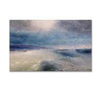 TNGHHSGA Fin De TempêTeIvan Aivazovsky Tableau Marin sur Toile, Peinture Classique de la Mer80x128m Sans cadre