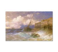 TNGHHSGA TempêTe à OdessaIvan Aivazovsky Tableau Marin sur Toile, Peinture Classique de la Mer80x128m Sans cadre