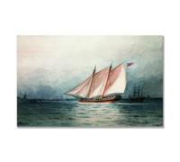 TNGHHSGA VoilierIvan Aivazovsky Tableau Marin sur Toile, Peinture Classique de la Mer80x128m Sans cadre