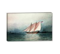TNGHHSGA VoilierIvan Aivazovsky Tableau Mer sur Toile, Décoration Murale Classique80x128m Encadrée