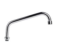TNROTED Kit de rechange de bec de robinet pivotant de 25,4 cm pour robinet de cuisine commerciale, becs pivotants à 360° avec aérateur de 2,2 GPM finition chromée (taille du connecteur : M25 x 1,25 mm
