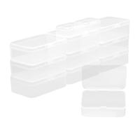 TNSLAND 11pièces Petite Boîte de Rangement, Transparentes Rectangulaire Petite Boite Plastique avec Couvercle pour Perles,Bijoux, Petits Objets, Classification 10.5 * 7.5 * 3.5cm, 10.5 * 7.5 * 3.5cm