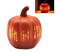TNSLAND Citrouille Lumineuse Deco Halloween Interieur ou Décoration de Jardin Lanterne Halloween Décorations Lumineuses Citrouille Nuit Étoilée Scintillante pour Chambre à Coucher