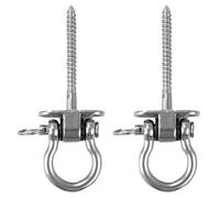 TNSLAND Crochet de Balançoire pour poutres en Bois, 2 Pièces Fixation Hamac, 304 INOX Suspension de Balançoire, Crochet Hamac Crochet, Plafond Charge Lourde pour de Sable Chaise Hamac 680 KG Capacité