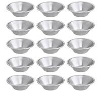 TNSRAY 15 Pièces Godets/Moules de Cuisson en Aluminium Individuel pour Cupcakes, Crèmes aux œufs, Muffins, Tartelettes, Moules à Tartelettes, Acier Inoxydable Moule à Muffin, pour Pudding, Gâteaux